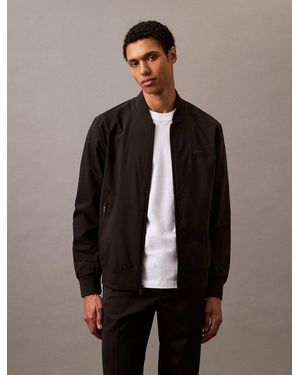 Calvin Klein Bomberjacke Regular Fit, Mit Rundhalsausschnitt - Braun