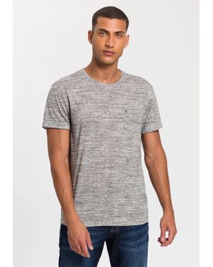 Bruno Banani T-Shirt Kurzarm, Slim Fit, unifarben, Rundhalsausschnitt - Grau