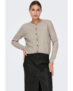 Jdy Strickjacke Chloe Life L/S Cardigan Knt Noos Materialmix - Weiß