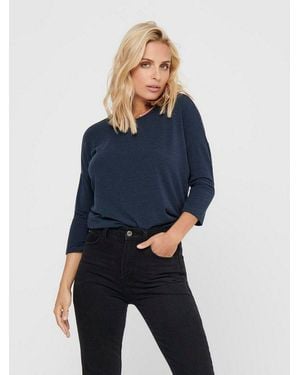ONLY 3/4-Arm-Shirt Onlglamour 3/4 Top Jrs Noos - Blau