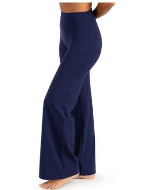 Smilodox Leggings Neola Damen, Schlaghose, V-Shape Bund, Für Fitness & Alltag Flared Bein, Performance Stretch, Shaping, Soft Touch - Blau