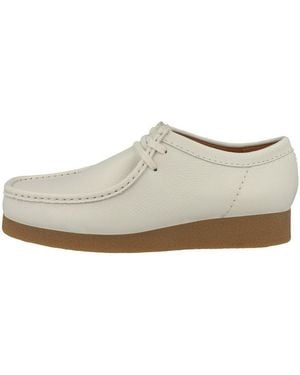 Clarks Wallabee Evo Herren Schnürschuh Sneaker, Turnschuhe, Sportschuhe, Freizeitschuhe, Schnürschuhe - Weiß