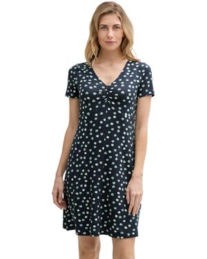 Tom Tailor Sommerkleid mit All-Over Print - Blau