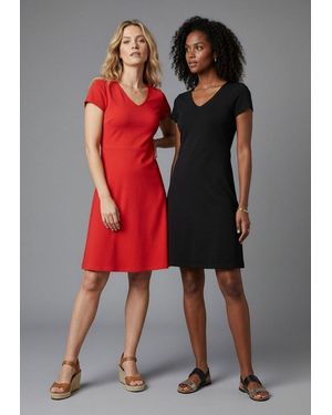 Flashlights Shirtkleid Aus Interlock-Stoff - Rot