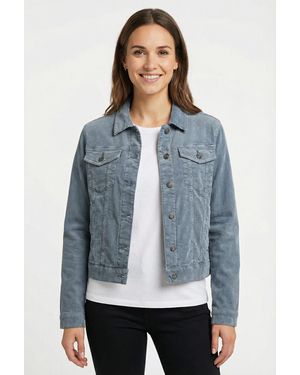 M·a·c Cordjacke mit Taschen - Blau