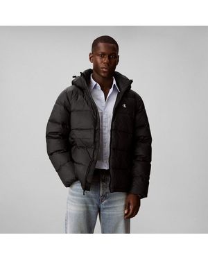 Calvin Klein Steppjacke Kapuze, Regular Fit, Warm Wattiert - Schwarz