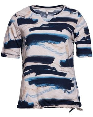 SER T- Neu eingetroffen! Shirt weiche Leinenstruktur W5250129 - Blau