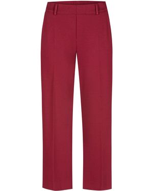 SteHmann Fenja2-650, modische 6/8 Culotte Schlupfhose mit Schrägtaschen - Rot