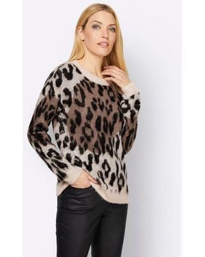 heine Strickpullover Pullover Langarm Grobstrick, Feinstrick - Schwarz