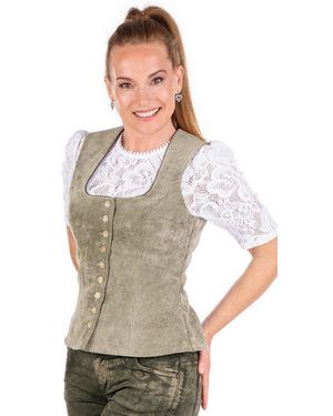 BERWIN & WOLFF Trachtenbluse Trachtenmieder Cord - Natur