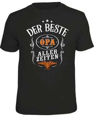 Rahmenlos ® T-Shirt Bester Opa aller Zeiten - Schwarz