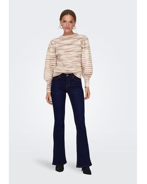 ONLY B1000 Jeans Bootcut Hose High Waist Flared Schlaghose weite Jeanshose - Blau