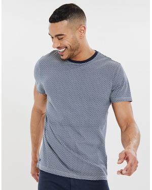 Threadbare T-Shirt THB Tee Cyrice (1-tlg) mit tollem Allover-Muster - Blau