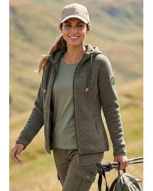 LASCANA ACTIVE Fleecejacke Trekkingjacke Mit Kapuze - Grün