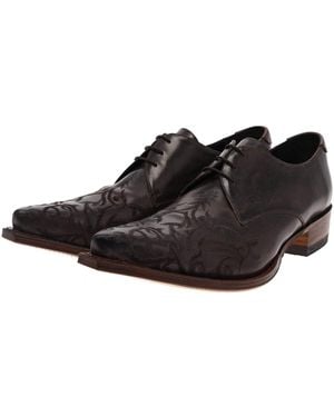 Sendra 7650 Dunkelbraun Schnürschuh Rahmengenähte Schnürschuhe - Schwarz