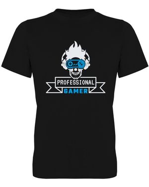 G-graphics Professional Gamer T-Shirt, Frontprint, mit Spruch / Statement - Schwarz