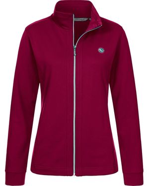 DEPROC Active SHOENWOOD II WOMEN weiche Fleecejacke in traditioneller Optik - Lila