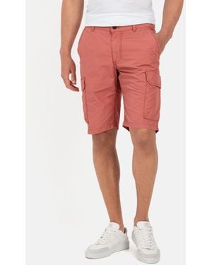 Camel Active Cargoshorts Cargo Shorts mit Minimal Print - Rot