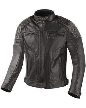 Bogotto Motorradjacke Quick-R Motorrad Lederjacke herausnehmbares Innenfutter - Grau
