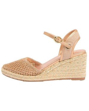 Lipsy Espadrilles Mit Blumenspitze Und Keilabsatz Keilsandalette - Natur