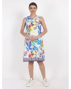 VICCI Germany A-Linien-Kleid (1-tlg) aus weicher Viskosequalität - Blau