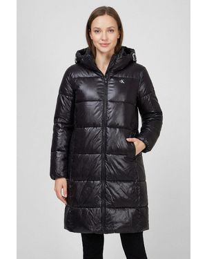 Calvin Klein Steppjacke Regular fit mit Kapuze - Schwarz
