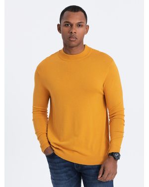 Ombre Gestrickter halber Rollkragenpullover für Männer mit Viskose - Orange