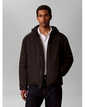 Calvin Klein Allwetterjacke Relaxed Ultra Lightweight Ripsto Regular Fit Mit Kapuze - Schwarz