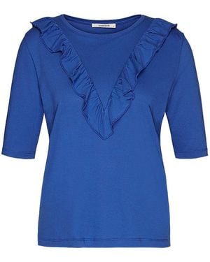 WUNDERWERK Rundhalsshirt Volant tee - Blau