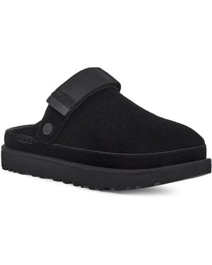 UGG W Goldenstar Clog Clog Homeslippers, Plateauschuh, Mule Mit Schwenkbarem Fersenriemen - Schwarz