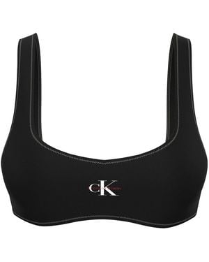 Calvin Klein Bustier-Bikini-Top, Körpernahe Passform - Schwarz