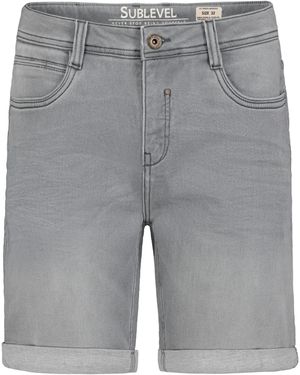 Sublevel Bermuda Jeansshorts mit Umschlag Bermuda_Shorts - Grau
