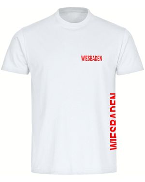 multifanshop T-Shirt Wiesbaden - Weiß
