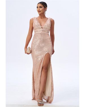 Moda Minx Jerseykleid CIARA mit femininem Beinausschnitt - Weiß