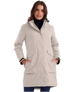 Killtec Parka Funktionsparka Wasserdichter, atmungsaktiver parka mit abnehmbarer Kapuze - Natur