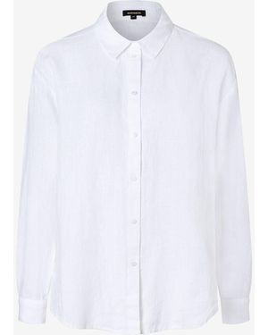 MORE&MORE &MORE Hemdbluse Linen Shirt Blouse 0010 - Weiß