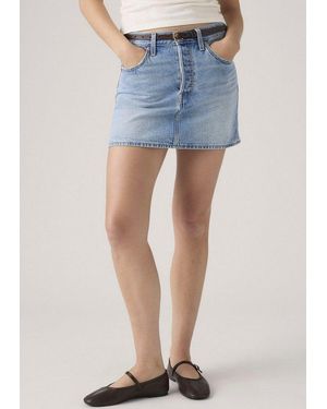 Levi's Jeansrock Icon Skirt Mit Used-Effekten Und Ausgefransten Kanten - Blau