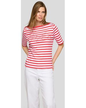 Rabe T-Shirt Mit Schriftzug - Rot