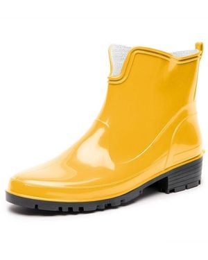Ladeheid Gummistiefeletten La-930 Kurze Boots Für Frauen Gummistiefel Damen Wasserfest Und Bequem - Gelb