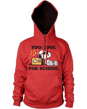 PEANUTS Worldwide LLC Snoopy Too Cool For School Hoodie - Rot