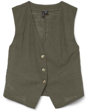 Vero Moda Kurzweste VMCAIA SL VEST WVN NOOS - Grün