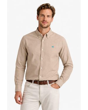 Scotch & Soda Langarmhemd Seasonal core solid oxford - Natur