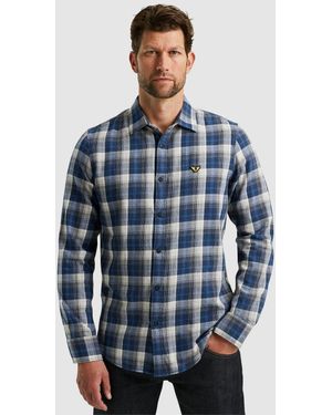PME LEGEND Longsleeve Long Sleeve Shirt Twill Yarndyed C - Blau