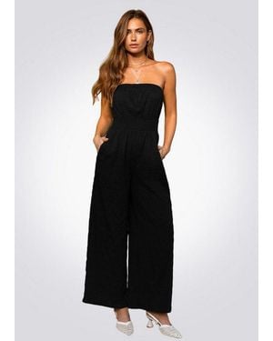 CUPSHE Culotte-Overall Sonnenuntergang Über Den Cays Schwarzer Jumpsuit