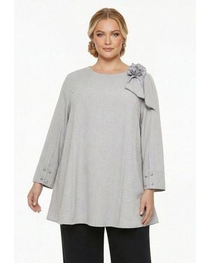 Yoek Tunika Damen Tunika Mit Langarm - Grau