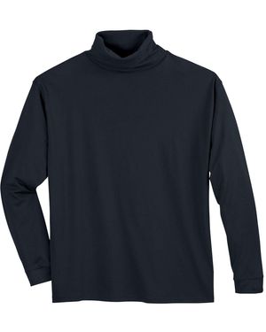 Adamo Print-Shirt Langarm-Rolli große Größen navy - Blau