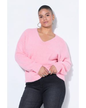 Studio Untold Strickpullover Pullover Boxy Shape hairy Strick - Pink