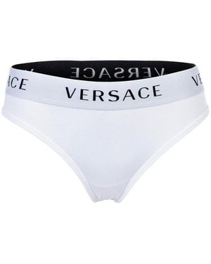 Versace Slip Damen Slip 1Er Pack Baumwollmischung (Packung, 1Er Pack) - Schwarz