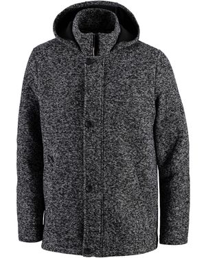 John Devin Strickmantel im Tweed-Look - Schwarz