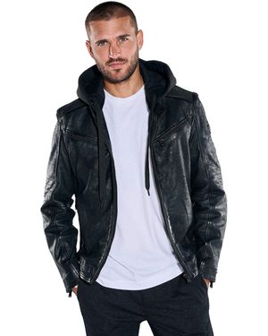 emilio adani Lederjacke - Blau